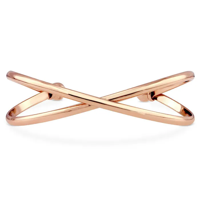 Earrings BERRICLE Criss Cross Cuff in Rose GoldTone