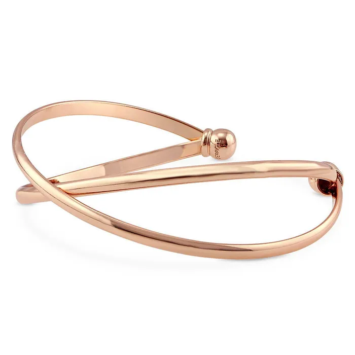 Earrings BERRICLE Criss Cross Cuff in Rose GoldTone