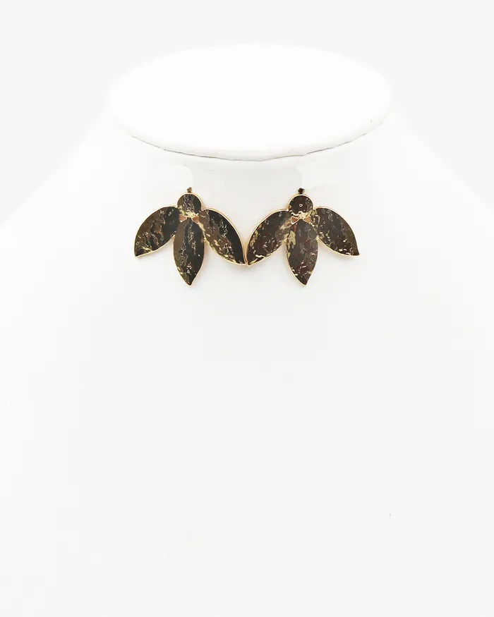 Earrings check052022 Textured Metal Leaf Post Back Earrings Earrings check052022 Textured Metal Leaf Post Back Earrings