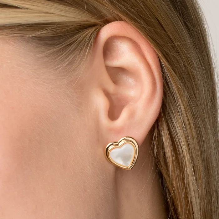 Earrings Pearl Heart Stud Earrings Hearts Valley Jewelry