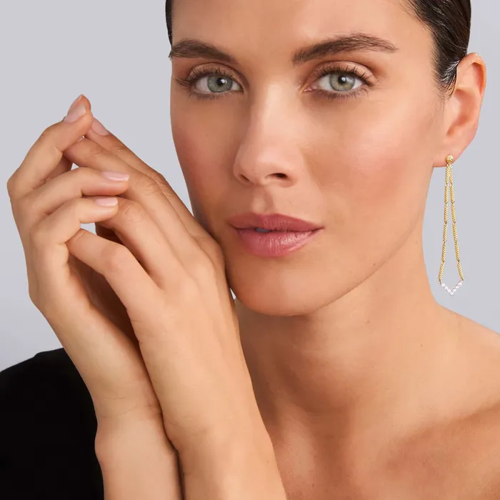 Earrings Signature Caviar Long Superfine Diamond Drop Earrings LAGOS Earrings Signature Caviar Long Superfine Diamond Drop Earrings LAGOS