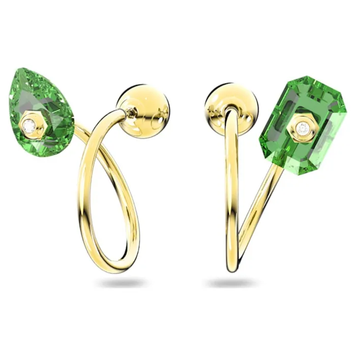 Earrings Swarovski Numina earrings Asymmetrical Green Goldtone plated Swarovski Earrings Swarovski Numina earrings Asymmetrical Green Goldtone plated Swarovski