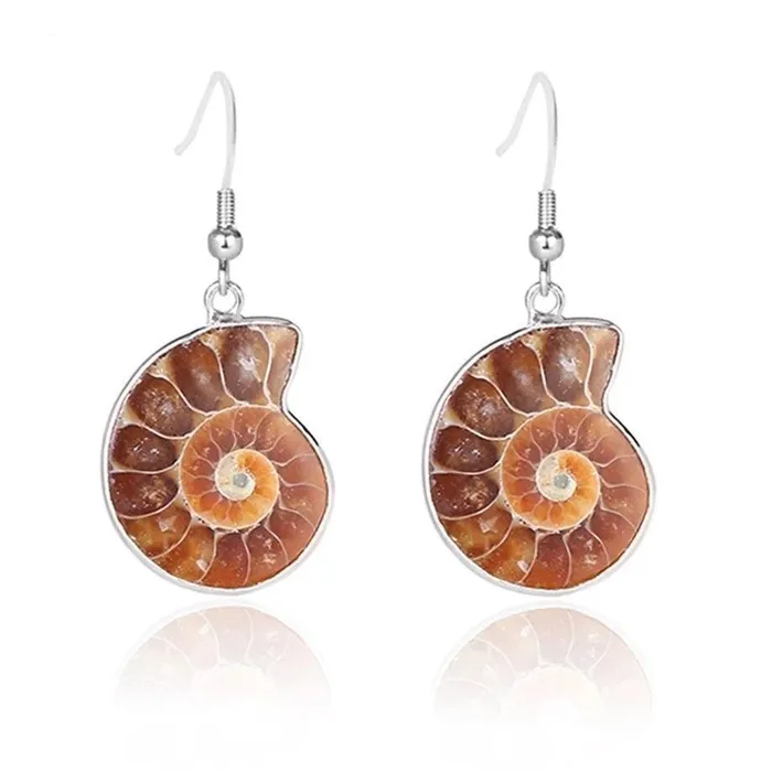 Earrings WickedAF Seashell Fossils Drop Earrings