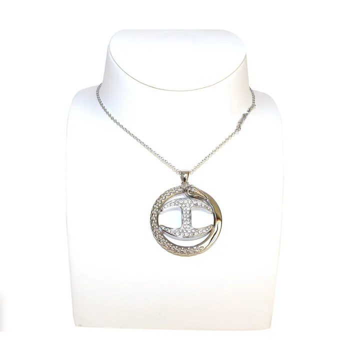 Just Cavalli Necklaces Just Cavalli Necklace Chain With Round Snake Jc Logo Pendant Just Cavalli Necklaces Just Cavalli Necklace Chain With Round Snake Jc Logo Pendant