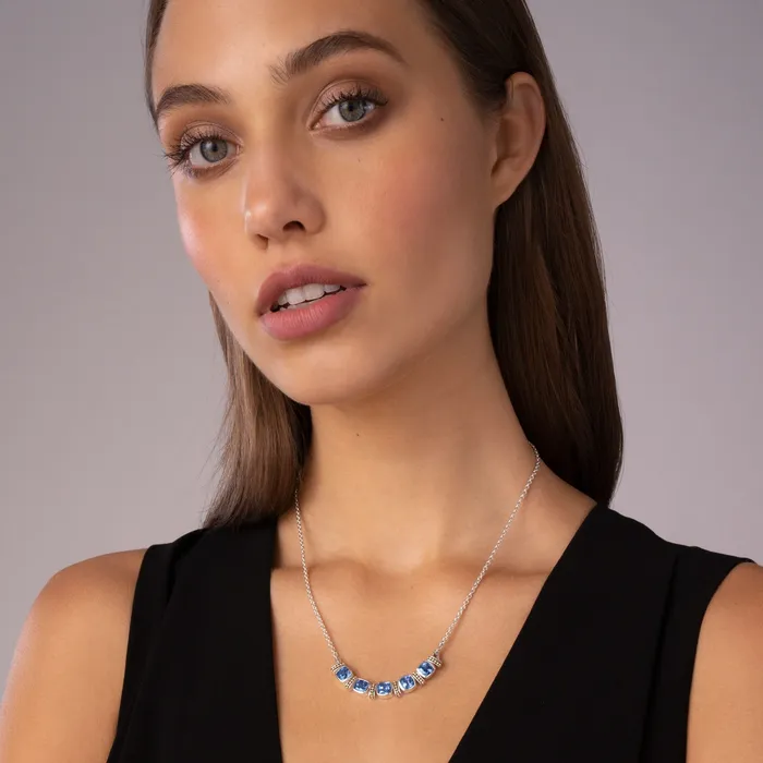 LAGOS Necklaces Rittenhouse Five Station Swiss Blue Topaz Necklace