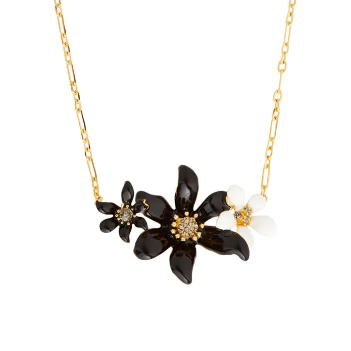 Les Nereides Lily and Ranunculus Flower Statement Necklace Les Nereides Necklaces Les Nereides Lily and Ranunculus Flower Statement Necklace Les Nereides Necklaces