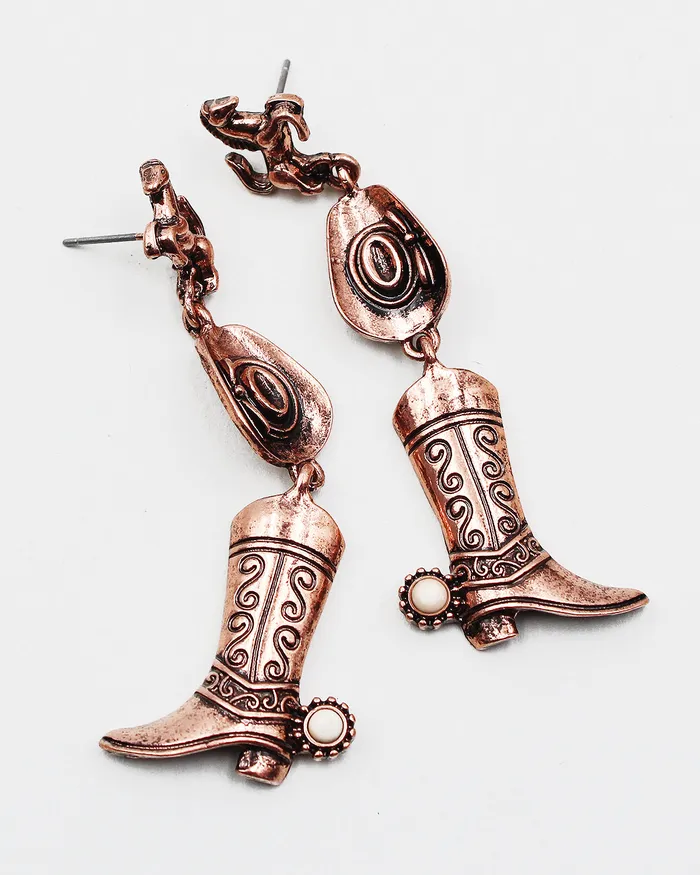 Metal Texas Boot Earrings 02142023 Earrings Metal Texas Boot Earrings 02142023 Earrings