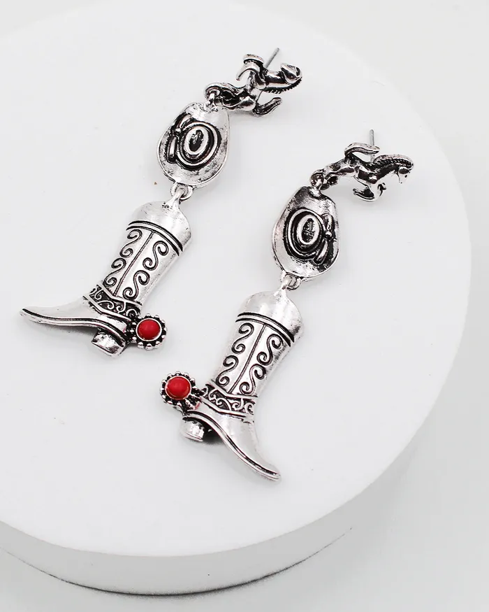 Metal Texas Boot Earrings 02142023 Earrings Metal Texas Boot Earrings 02142023 Earrings