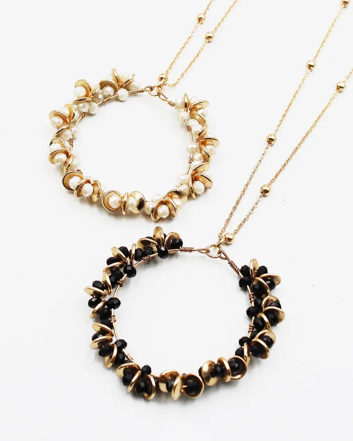 Necklaces Crystal Bead Pendant Charm Long Necklace 032420230426