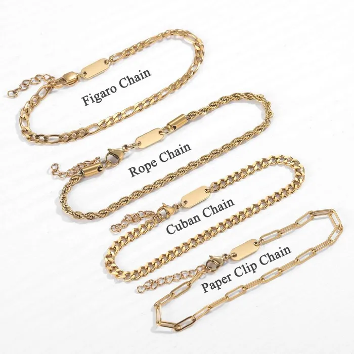 Necklaces Novalico Two Tone Flat Head Name Necklace
