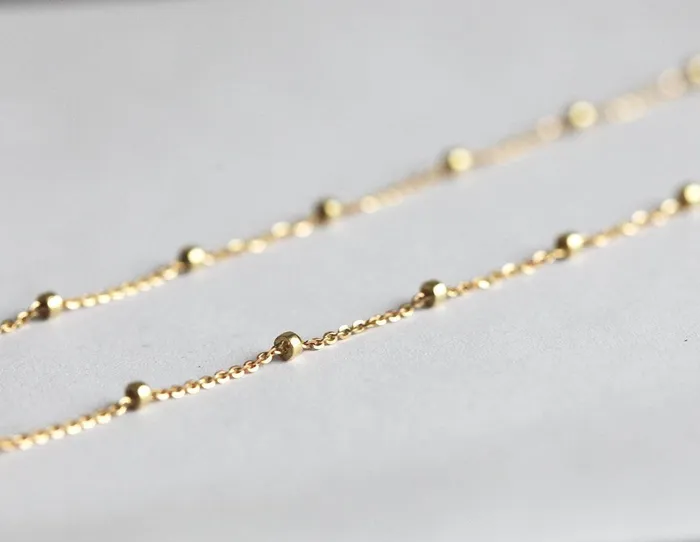 Necklaces Simple Gold Necklace Gold Satellite Necklace Capucinne