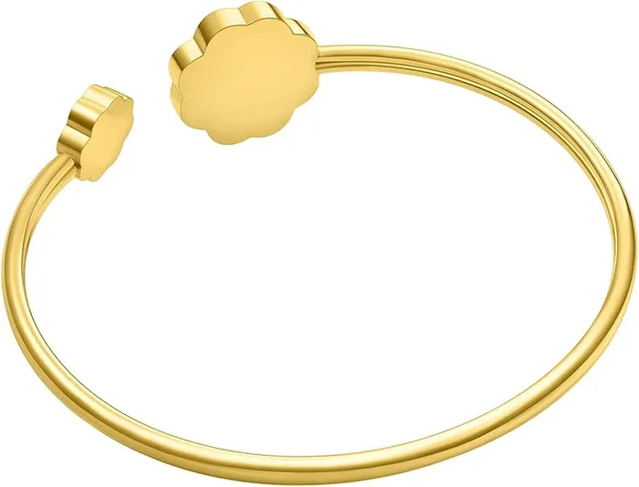 Police Necklaces Police Flora Gold Plated Ladies Bangle With Mother of Pearl Crystals
