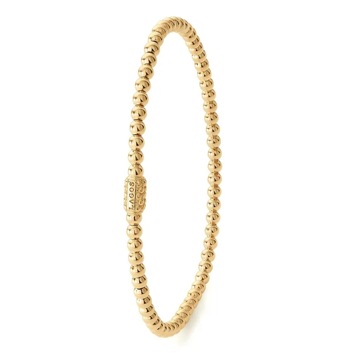 PreStyled Sets Lagos Caviar Gold 18K Gold Bead Bracelet 3mm PreStyled Sets Lagos Caviar Gold 18K Gold Bead Bracelet 3mm