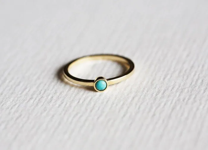 Rings Allison Round Turquoise Ring Capucinne