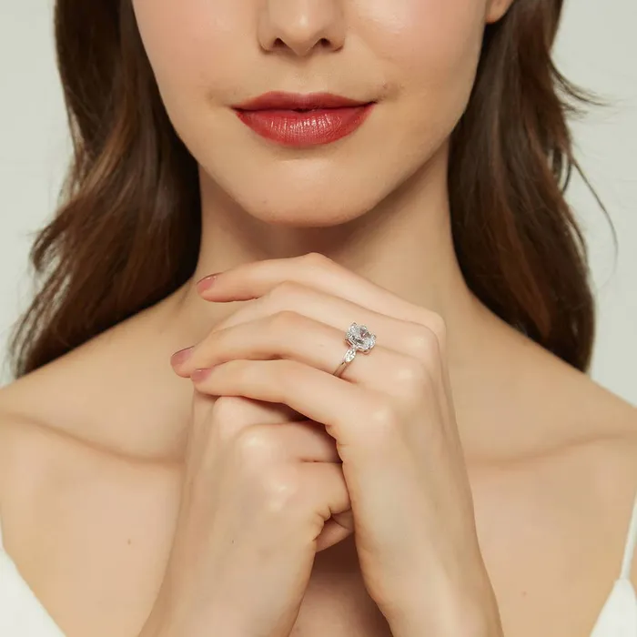 Rings BERRICLE 3Stone 25ct Oval CZ Ring Set in Sterling Silver