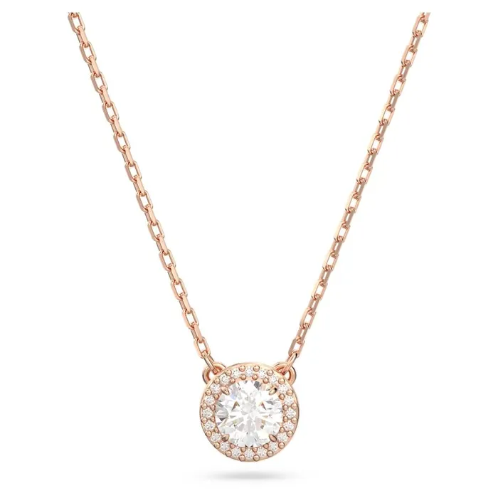 Swarovski Necklaces Swarovski Constella Necklace with pendant Round cut Pav White Rose goldtone plated 38cm x 44 CM Swarovski Necklaces Swarovski Constella Necklace with pendant Round cut Pav White Rose goldtone plated 38cm x 44 CM