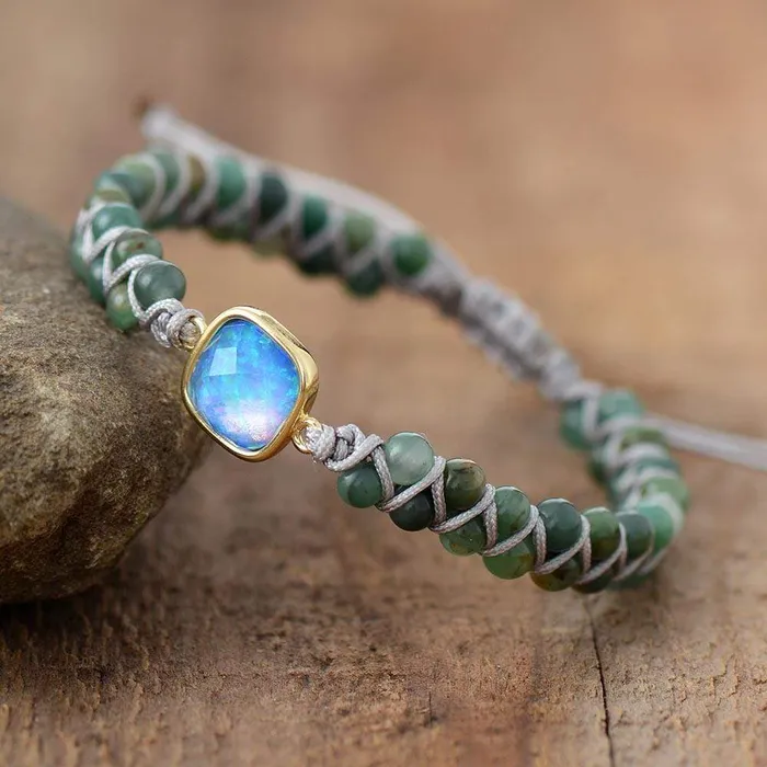WickedAF Bracelets Natural Stone Braided Bracelet