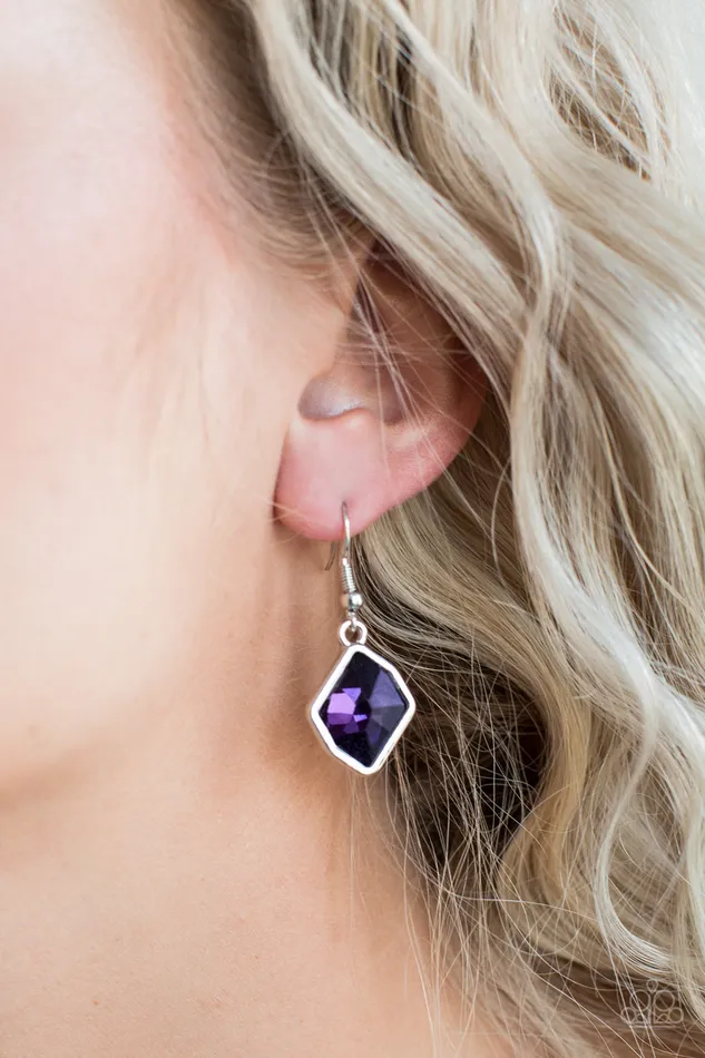 All Eyes On U Jewelry Paparazzi Accessories Earrings Glow It Up Purple Paparazzi Earrings
