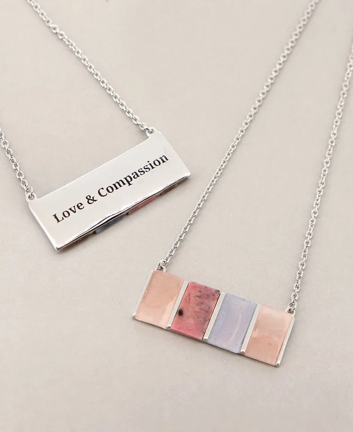 Buddha Groove Necklaces Rose Quartz Rhodonite Blue Lace Agate Sterling Necklace Buddha Groove Necklaces Rose Quartz Rhodonite Blue Lace Agate Sterling Necklace