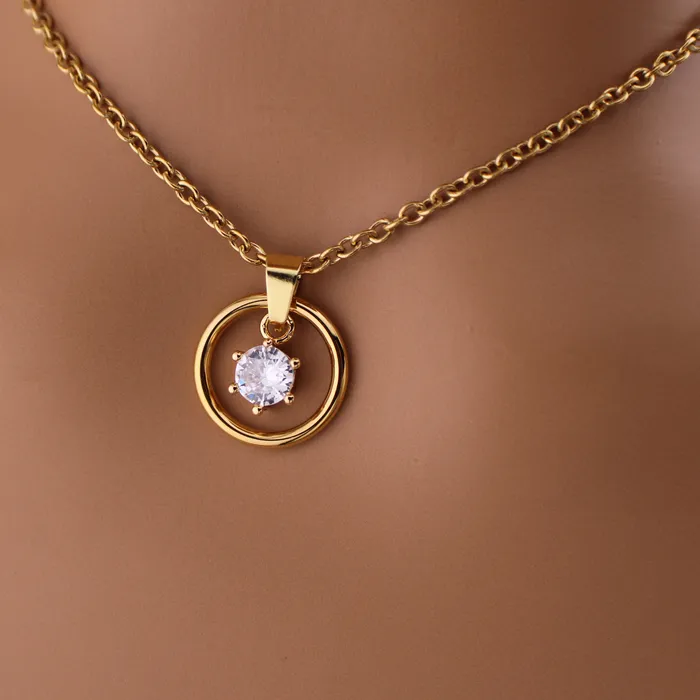 Captive Collars Necklaces O Ring Day Collar CZ Necklace
