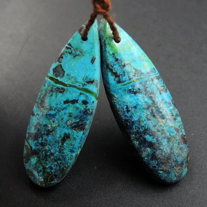 Earrings Drilled Parrot Wing Chrysocolla Earring Pair Matched Long Teardrop Cabochon Natural Blue Green Chrysocolla Gemstone Stone Bead Pair E3164 Intrinsic Trading Earrings Drilled Parrot Wing Chrysocolla Earring Pair Matched Long Teardrop Cabochon Natural Blue Green Chrysocolla Gemstone Stone Bead Pair E3164 Intrinsic Trading