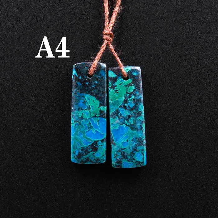 Earrings Drilled Parrot Wing Chrysocolla Short Rectangle Earring Pair Matched Natural Blue Green Gemstone Stone Beads A4 Intrinsic Trading Earrings Drilled Parrot Wing Chrysocolla Short Rectangle Earring Pair Matched Natural Blue Green Gemstone Stone Beads A4 Intrinsic Trading