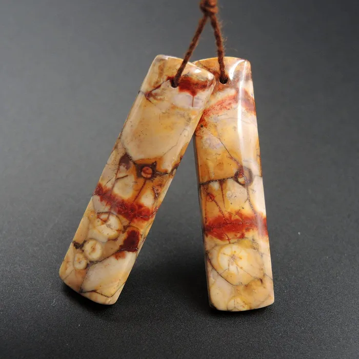 Earrings Intrinsic Trading Natural Birds Eye Rhyolite Earring Pair Rectangle Cabochon Cab Pair Drilled Matched Earrings Bead Pair Natural Stone E1791 Earrings Intrinsic Trading Natural Birds Eye Rhyolite Earring Pair Rectangle Cabochon Cab Pair Drilled Matched Earrings Bead Pair Natural Stone E1791