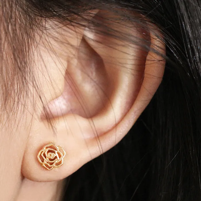 Earrings LOULOUROSE Rose Stud Earrings Earrings LOULOUROSE Rose Stud Earrings
