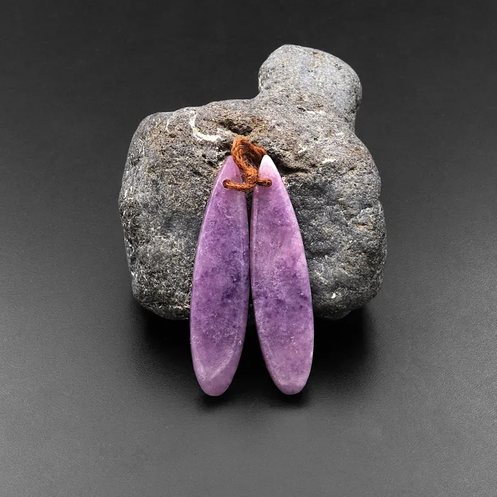 Earrings Natural Purple Lepidolite Teardrop Earring Pair Matched Gemstone Pair A2 Intrinsic Trading Earrings Natural Purple Lepidolite Teardrop Earring Pair Matched Gemstone Pair A2 Intrinsic Trading