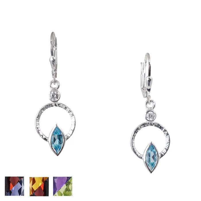 Earrings Q Evon Q Earrings Silver White Rhodium