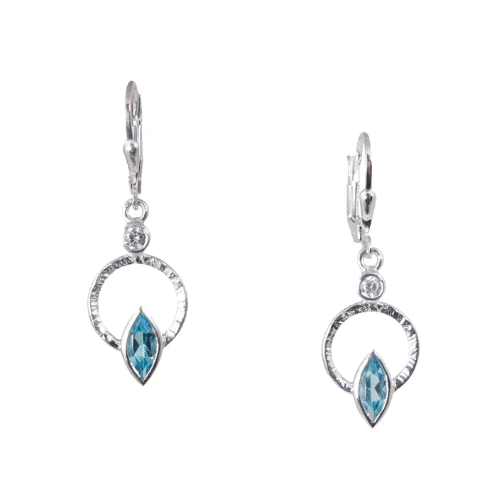 Earrings Q Evon Q Earrings Silver White Rhodium
