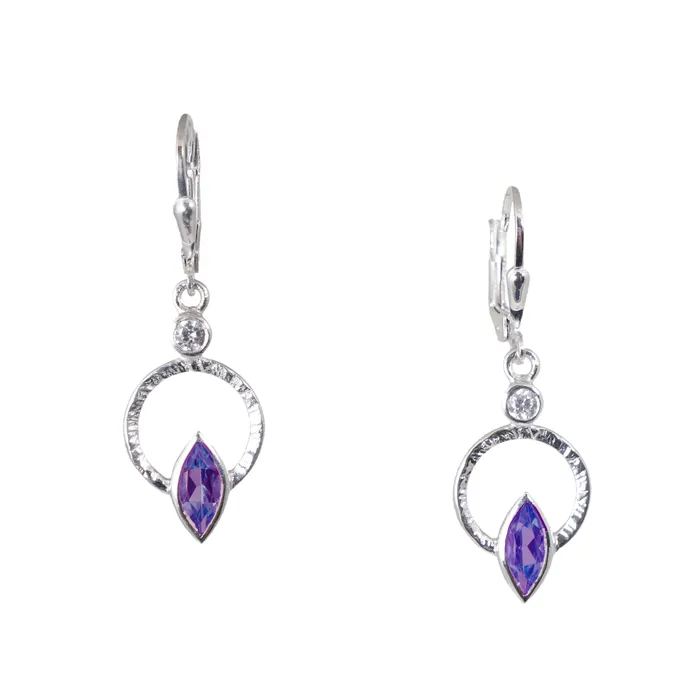 Earrings Q Evon Q Earrings Silver White Rhodium