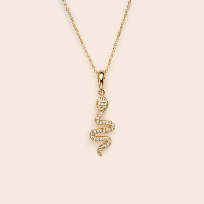 Gemlet Necklaces Snake CZ Necklace