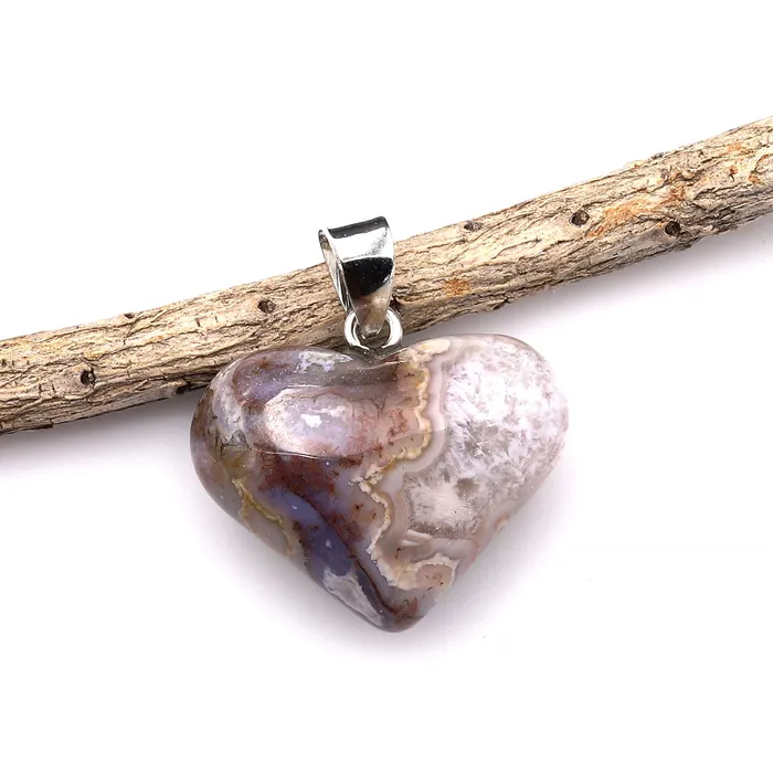 Intrinsic Trading AAA Natural Rainbow Moss Agate Gemstone Puffy Heart Pendant Natural Crystal Focal Bead A5 Necklaces Intrinsic Trading AAA Natural Rainbow Moss Agate Gemstone Puffy Heart Pendant Natural Crystal Focal Bead A5 Necklaces