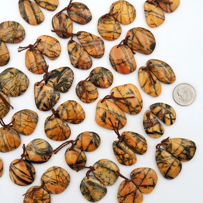 Intrinsic Trading Earrings Drilled Rare Natural Utah Black Feather Jasper Earring Cabochon Cab Pair Freeform Matched Bead Pair American Jasper Intrinsic Trading Earrings Drilled Rare Natural Utah Black Feather Jasper Earring Cabochon Cab Pair Freeform Matched Bead Pair American Jasper