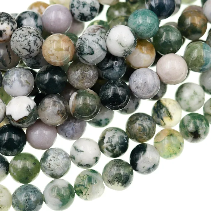 Intrinsic Trading Natural Green Tree Agate 6mm 8mm 10mm Round Beads 155 Strand Necklaces Intrinsic Trading Natural Green Tree Agate 6mm 8mm 10mm Round Beads 155 Strand Necklaces