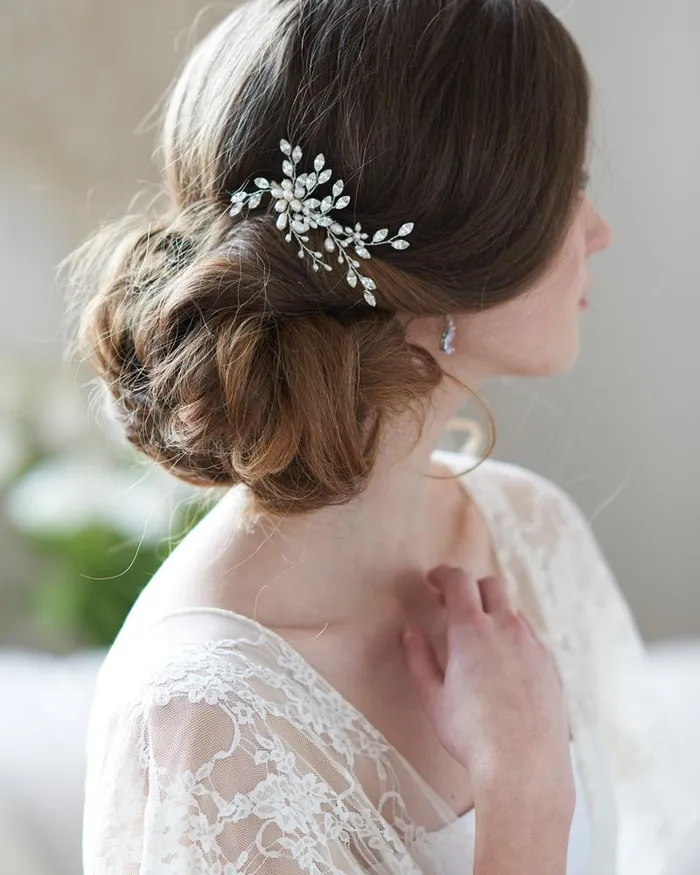 Lillian Pearl Crystal Comb Dareth Colburn Earrings