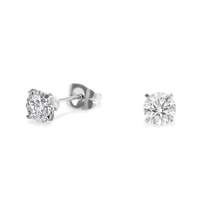miabijoux Earrings Stainless 5mm round cz stud earrings