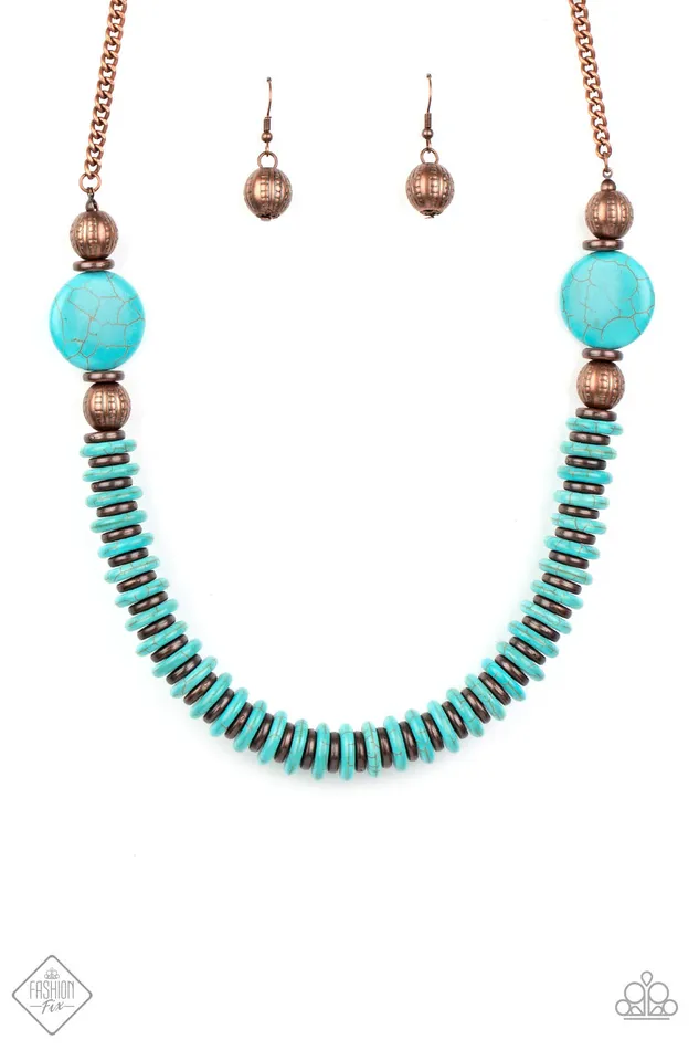 Necklaces All Eyes On U Jewelry Paparazzi Accessories Desert Revival Blue Paparazzi Necklace