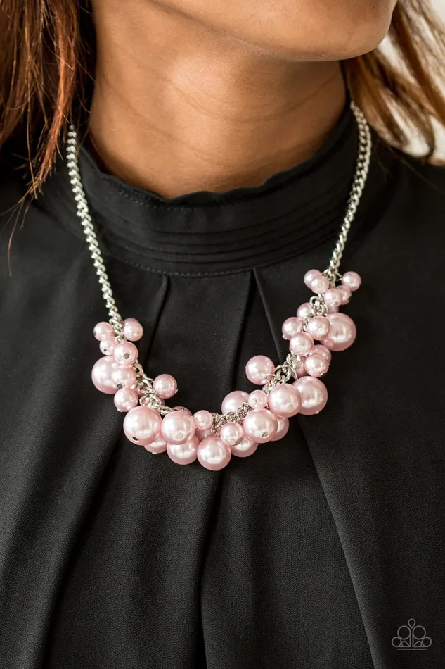 Necklaces All Eyes On U Jewelry Paparazzi Accessories Paparazzi Pink Pearl Necklace Glam Queen