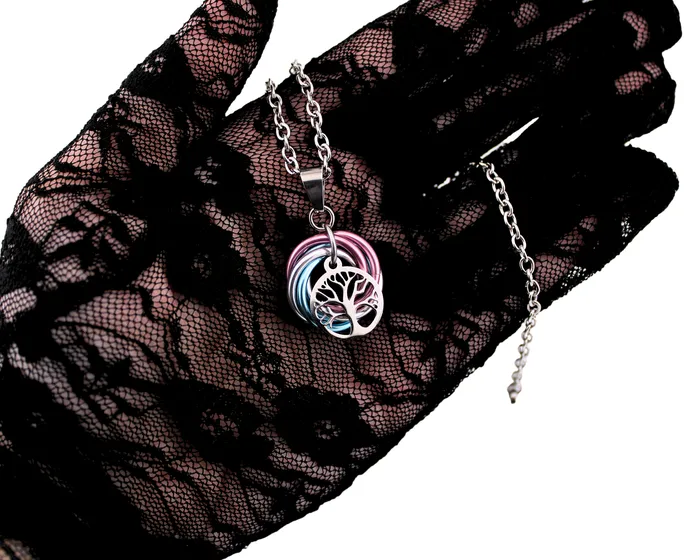 Necklaces Captive Collars Transgender Tree of Life LGBTQ 247 Wear