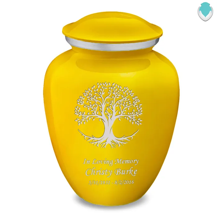 Necklaces GetUrns Adult Embrace Yellow Tree of Life Cremation Urn