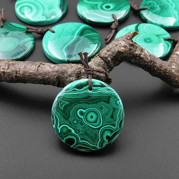 Necklaces Intrinsic Trading AAA Natural Malachite Pendant Circle Round Coin Gemstone 30mm 40mm Necklaces Intrinsic Trading AAA Natural Malachite Pendant Circle Round Coin Gemstone 30mm 40mm