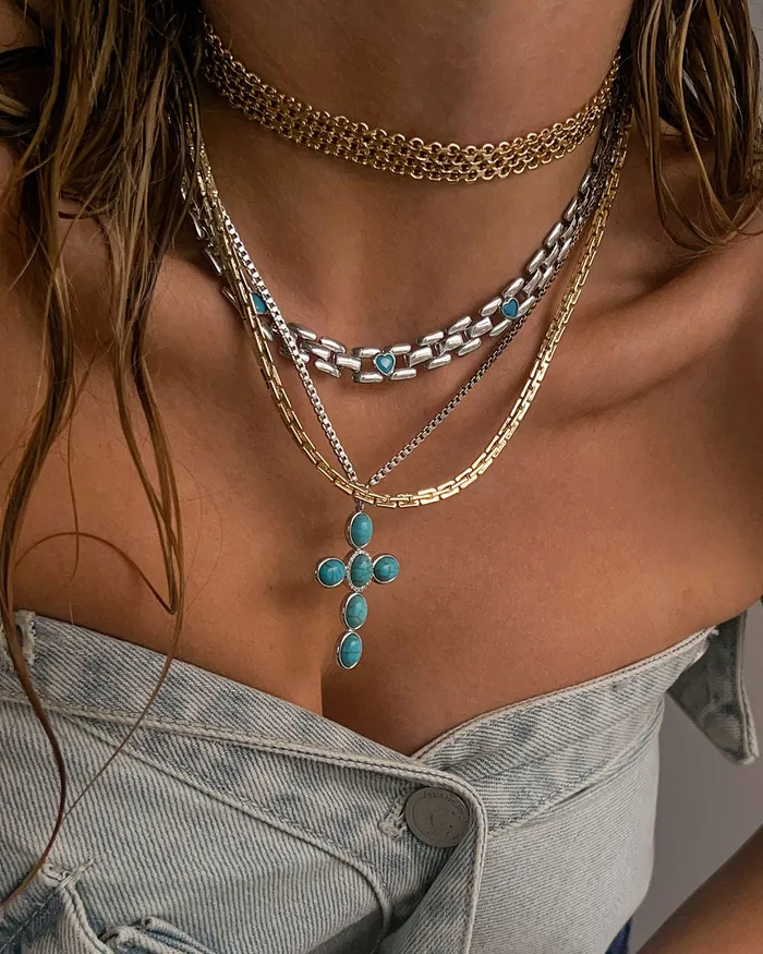 Necklaces Luv Aj Chloe Chain Necklace Silver