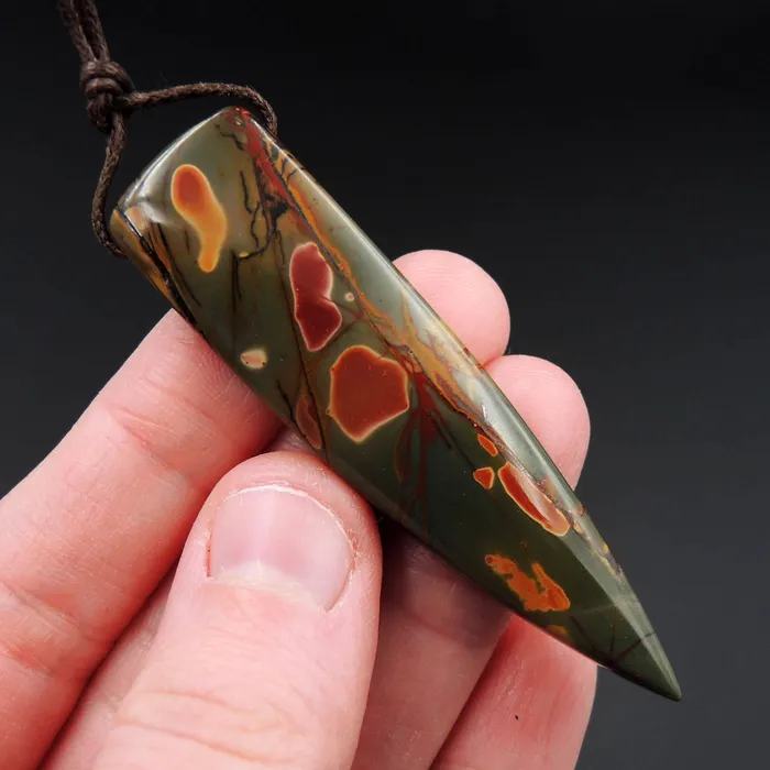Necklaces Natural Red Creek Jasper Pendant Multicolor Dagger Cabochon Cab Drilled Pendant P1209 Intrinsic Trading Necklaces Natural Red Creek Jasper Pendant Multicolor Dagger Cabochon Cab Drilled Pendant P1209 Intrinsic Trading