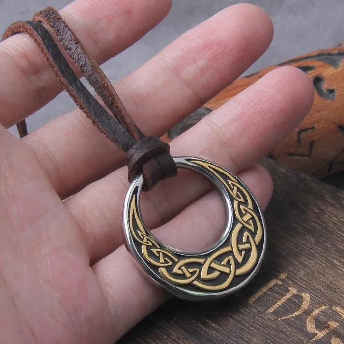 Necklaces Viking Trinkets Celtic Moon Stainless Steel Celtic Moon Necklace