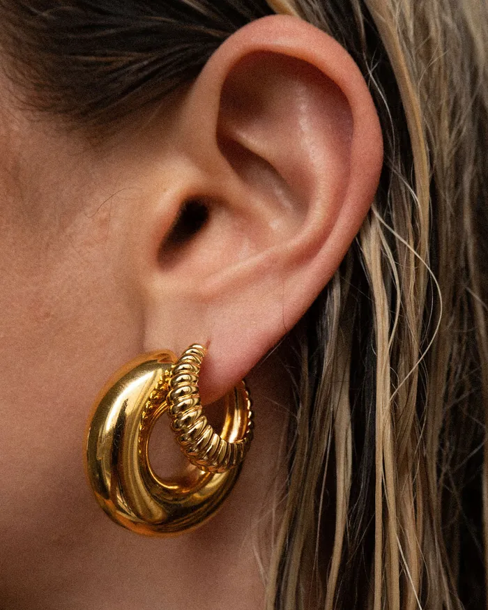 Noemi Hoops Silver Luv Aj Rings