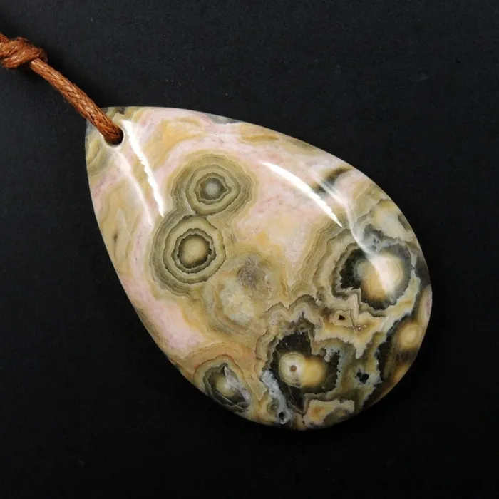 Ocean Jasper Pendant Orange White Grey Green Front Drilled Irregular Freeform Natural Stone Pendant P1735 Intrinsic Trading Necklaces