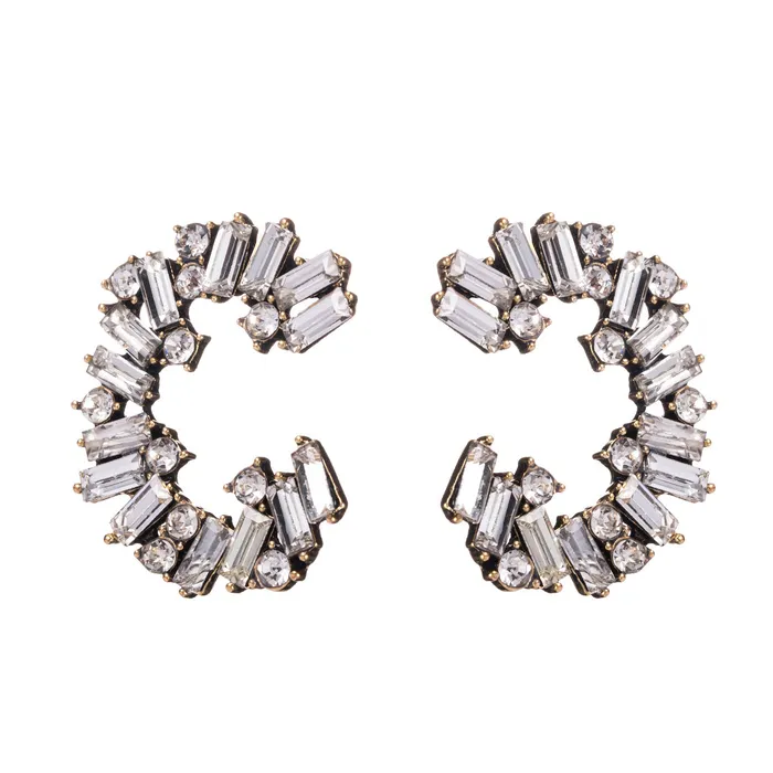 Open Wreath Geometric Crystals Earrings Refined by AnnaKaci Earrings Open Wreath Geometric Crystals Earrings Refined by AnnaKaci Earrings