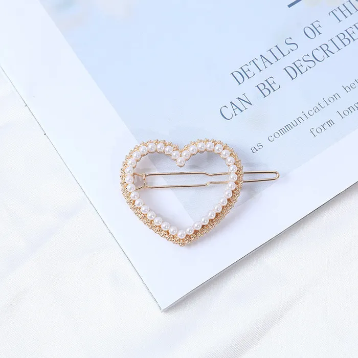 Refined by AnnaKaci Necklaces Pearl Embellished Heart Hair Pin Refined by AnnaKaci Necklaces Pearl Embellished Heart Hair Pin